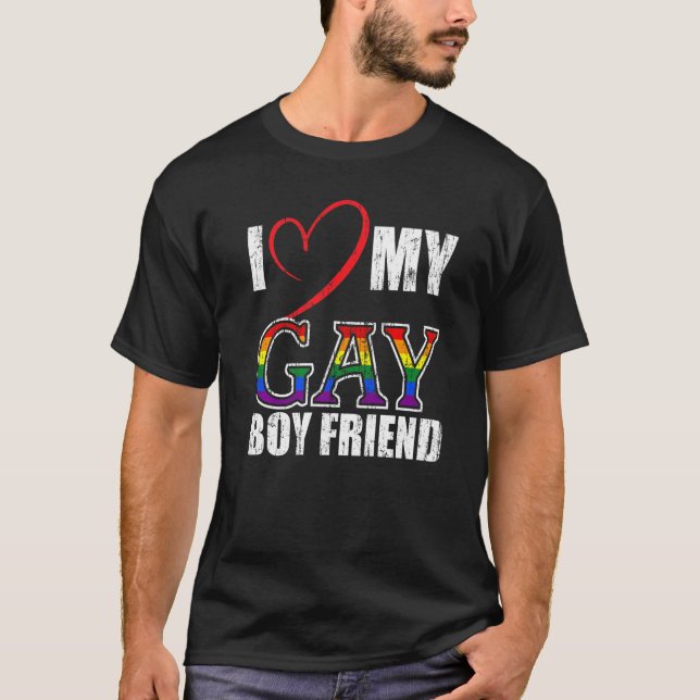 Jag Kärlek Min Gay Boykompis T Shirt (Framsida)