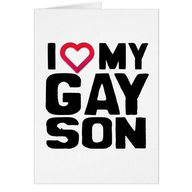 Jag Kärlek min Gay Son Hälsningskort (Framsidan)