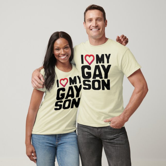 Jag Kärlek min Gay Son Tee Shirt (Unisex)