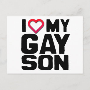 Jag Kärlek min Gay Son Vykort