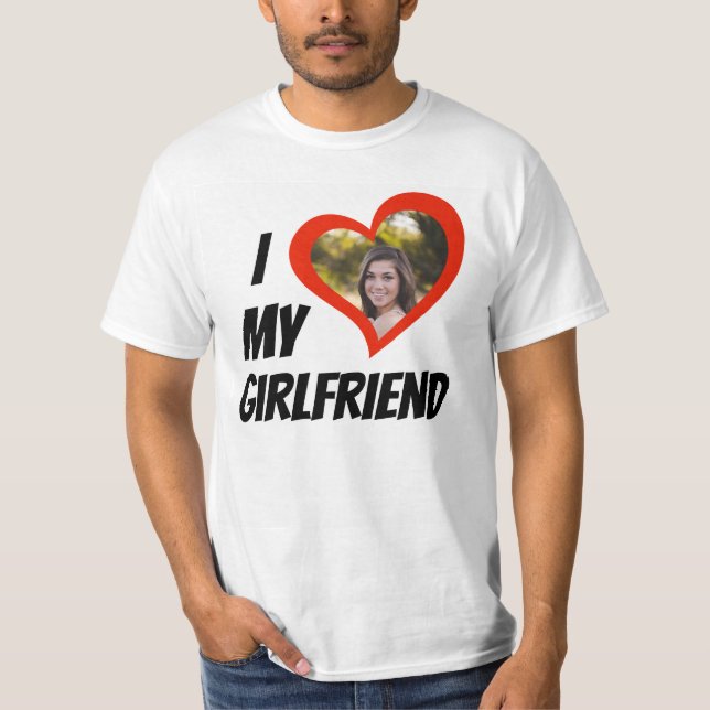 Jag Kärlek min Girlkompis Anpassningsbar T Shirt (Framsida)