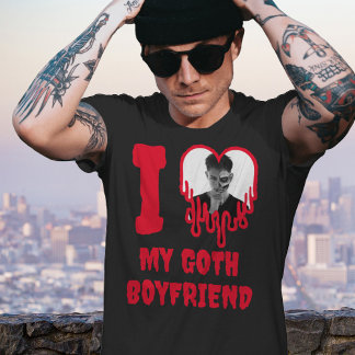 Jag Kärlek min goth Boykompis Red Dripping Heart P T Shirt