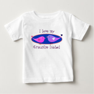"Jag Kärlek min Grauntie Namn!" med Lovebird! T Shirt