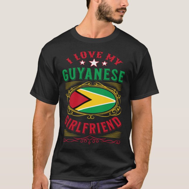 Jag kärlek min Guyanese-flickvän T Shirt (Framsida)