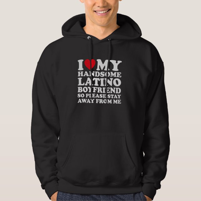 Jag Kärlek min handstil Latino Boykompis Funny Cou Hoodie (Framsida)