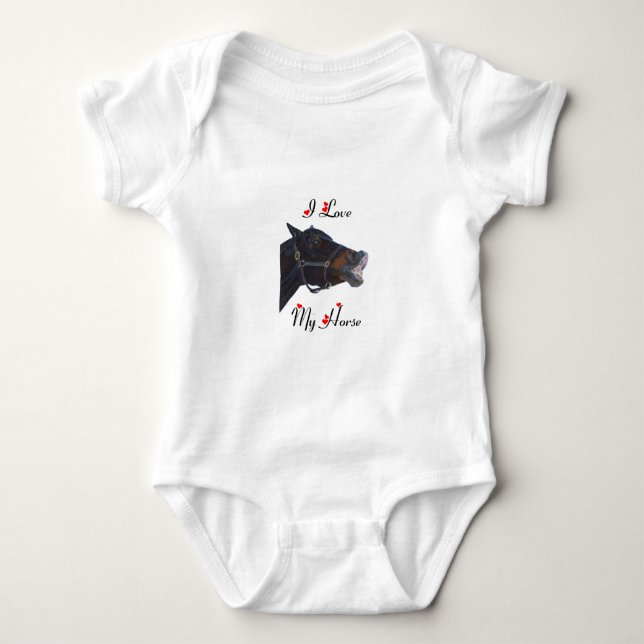 Jag Kärlek min häst! Funny T-shirt (Framsida)