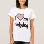 Jag Kärlek min Hedgehog! Red Heart Photo eller Bil T Shirt<br><div class="desc">Den här roligtens t-shirt visar hur mycket du kärlekar din Hedgehog! Skjortan har en roligt hjärtformade fotodroppe i ram där du kan ladda upp ett foto av din egen Hedgehog. Djur älskare kommer att falla i kärlek med den här roligt anpassadet t-shirt som gör att du kan ladda upp ditt...</div>