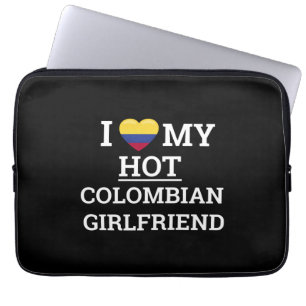 Jag kärlek min hett colombiansk flickvän Funny Col Laptop Fodral