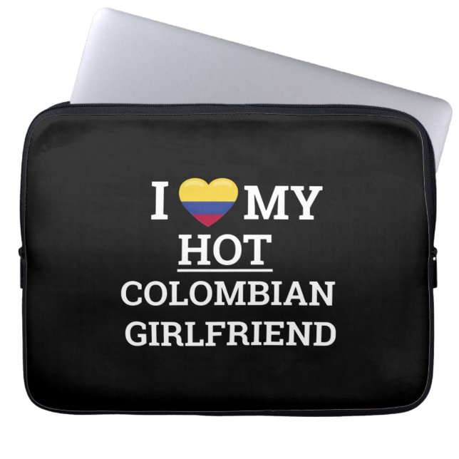 Jag kärlek min hett colombiansk flickvän Funny Col Laptop Fodral (Framsidan)