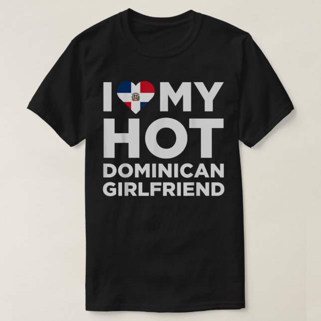 Jag Kärlek min Hett Dominican Girlkompis Cute Domi T Shirt (Design framsida)