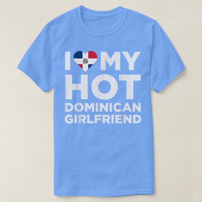 Jag Kärlek min Hett Dominican Girlkompis Cute Domi T Shirt (Design framsida)