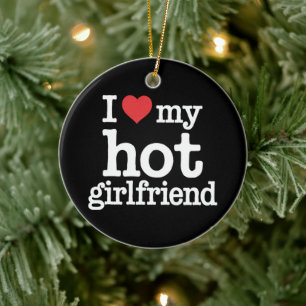 Jag Kärlek min Hett Girlkompis Valentindagen Gf Gi Julgransprydnad Keramik