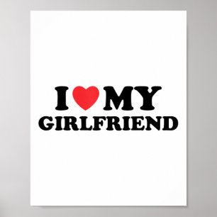 Jag Kärlek min Hett Girlvän jag älskar min Hett fl Poster