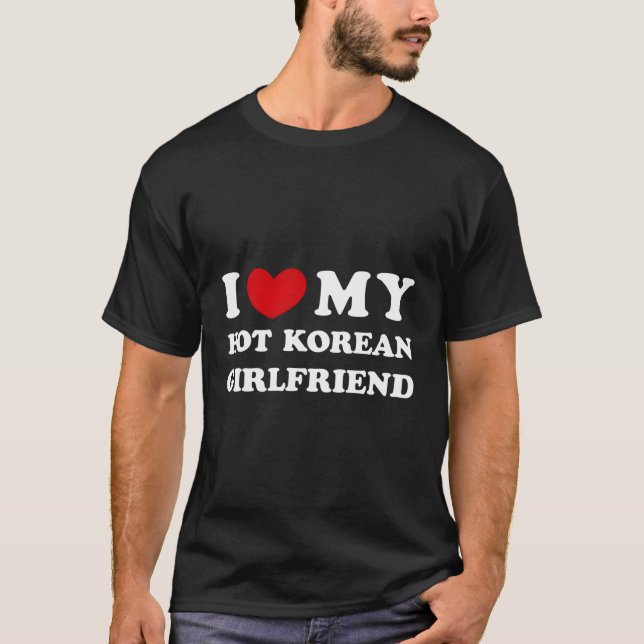 Jag Kärlek Min Hett koreansk vän T Shirt (Framsida)