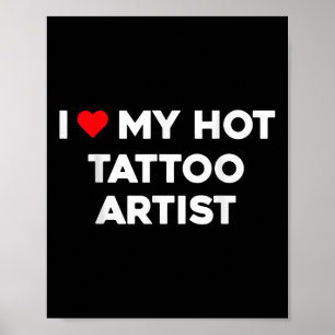 Jag Kärlek min Hett Tattoo Artist Valentine Boykom Poster