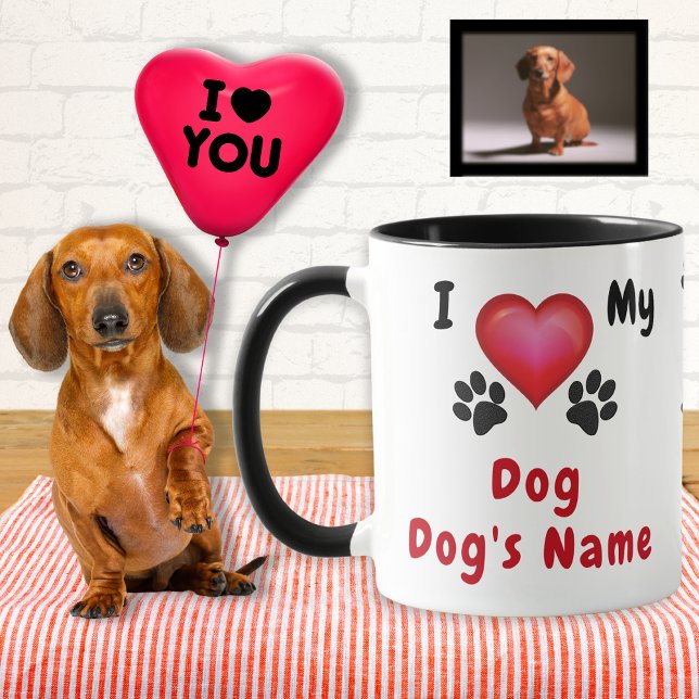 Jag Kärlek min Hund Gift. Hundälskare Mugg (Gifts for Dog Lovers. I Love My Dog Mug. Dog lovers mugs. )
