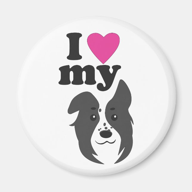 Jag Kärlek min Hund! Magnet (Framsidan)