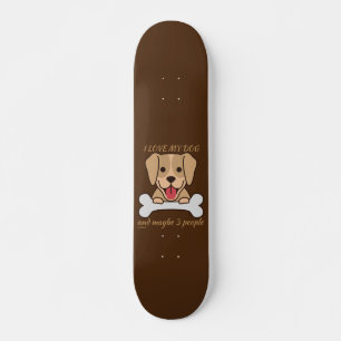 JAG KÄRLEK MIN HUND OCH KANSKE 3 PERSONER söt roli Mini Skateboard Bräda 18,5 Cm