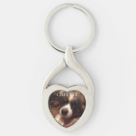 Jag Kärlek min Hund så mycket Twisted Heart Silverfärgad Nyckelring