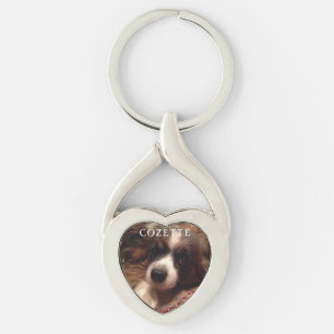 Jag Kärlek min Hund så mycket Twisted Heart Silverfärgad Nyckelring