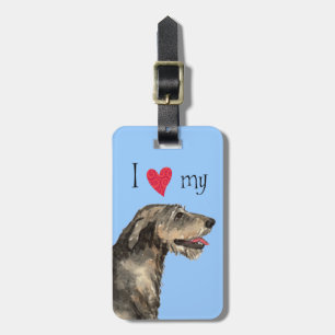 Jag Kärlek min Irish Wolfhound Bagagebricka