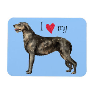 Jag Kärlek min Irish Wolfhound Magnet