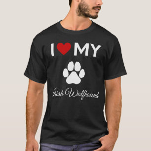 Jag kärlek min irländska anpassningsbar Wolfhound T Shirt