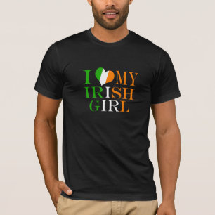 Jag kärlek min irländska flicka tee shirt