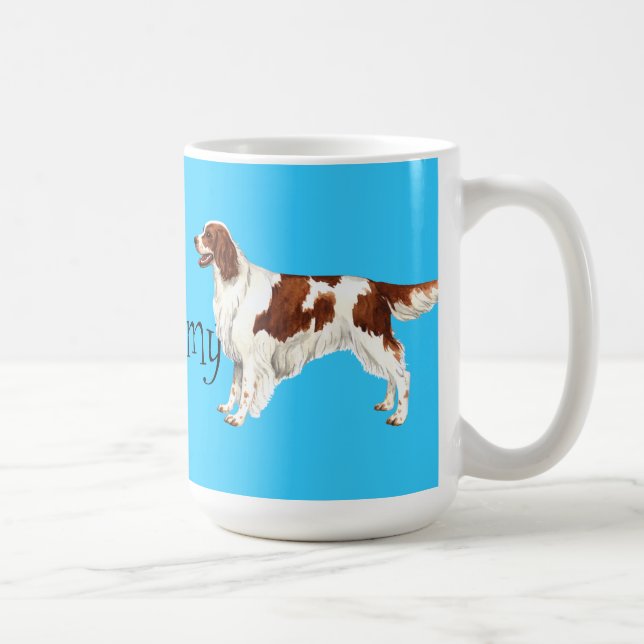 Jag Kärlek min irländska Red and White Setter Kaffemugg (Höger)