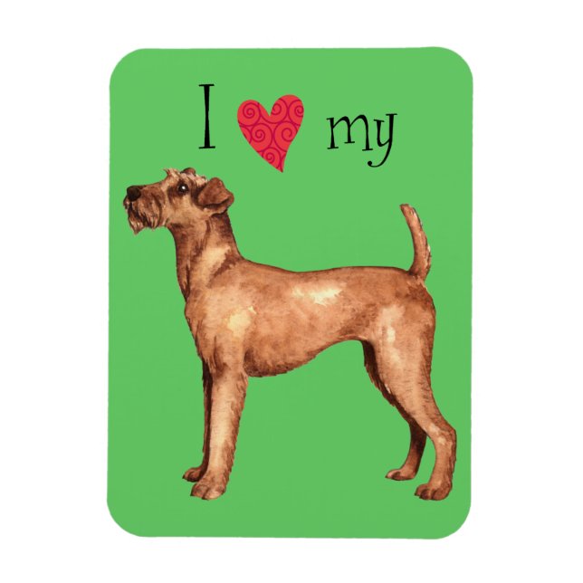 Jag Kärlek min irländska terrier Magnet (Vertikal)
