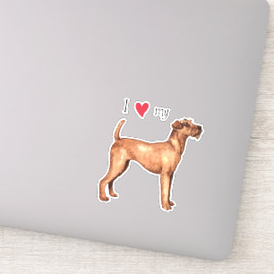 Jag Kärlek min irländska Terrier Vinyl Sticker Klistermärken