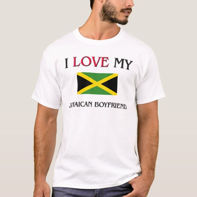 Jag Kärlek Min Jamaican Boykompis T-shirt (Framsida)