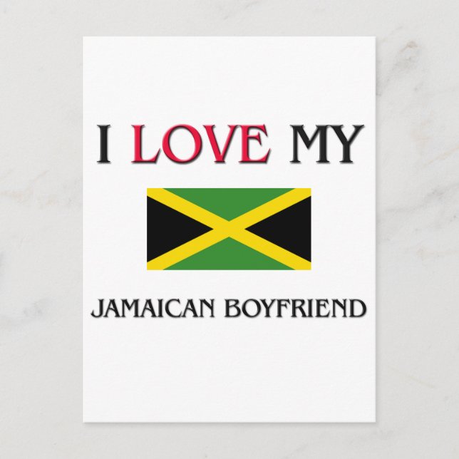Jag Kärlek Min Jamaican Boykompis Vykort (Framsida)