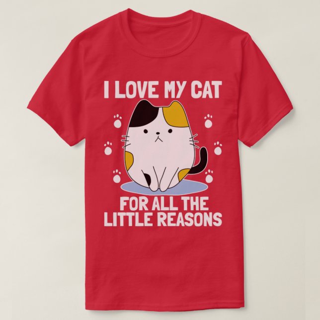 JAG KÄRLEK MIN KAT AV ALLA LILLA SKÄL KAT Lover T Shirt (Design framsida)