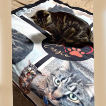 Jag Kärlek min katt Sherpa Blanket