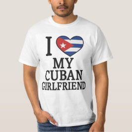 Jag Kärlek Min kubanske flickvän Cute Cuba Flagga T Shirt