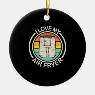 Jag Kärlek min Luft Fryer Gift Coola Cooking Älska Julgransprydnad Keramik