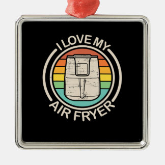 Jag Kärlek min Luft Fryer Gift Coola Cooking Älska Julgransprydnad Metall