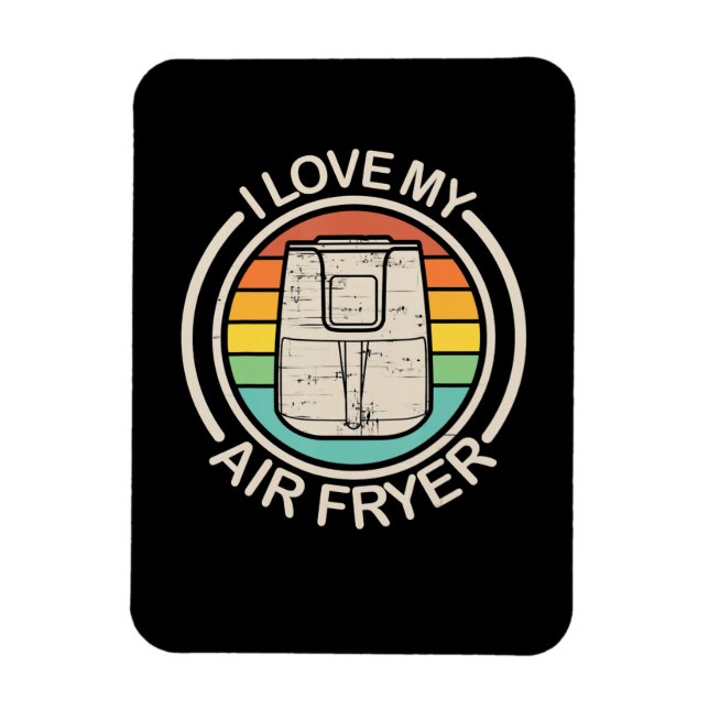 Jag Kärlek min Luft Fryer Gift Coola Cooking Älska Magnet (Vertikal)