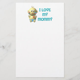 Jag kärlek min mamma Bounderande Baby med hjärta o
