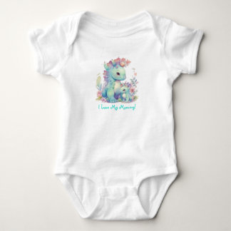Jag Kärlek min Mamma! Dinosaurier med blommor T Shirt