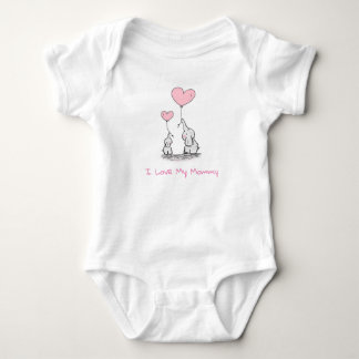 Jag Kärlek min Mamma! Elefanter och Rosa Balloons T Shirt