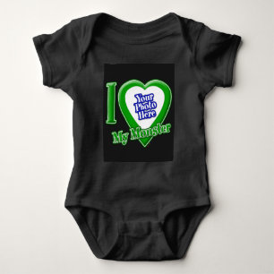 Jag Kärlek min monster med din foto Baby-bokostdrä T Shirt