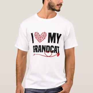 Jag Kärlek Min morcat Heart Tass Cat Lovers T Shirt
