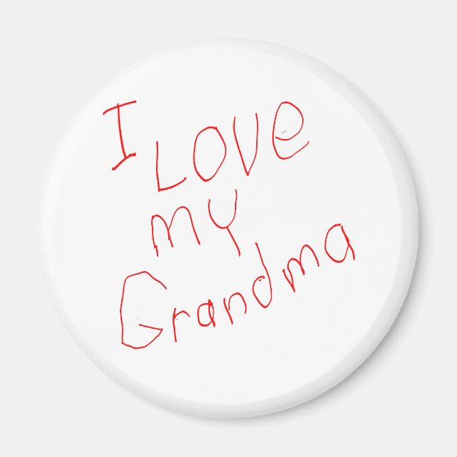 Jag Kärlek Min mormor! Magnet (Framsidan)