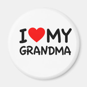 Jag kärlek min mormor magnet