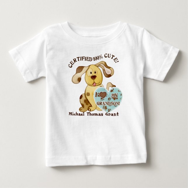 Jag Kärlek min morson, Personlig Baby Tee Shirt (Framsida)