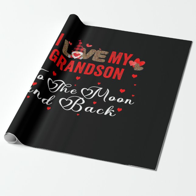 Jag Kärlek min morson till Måne och tillbaka Presentpapper (Utrullad)