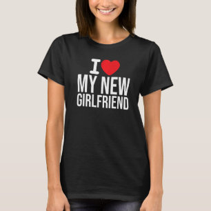 Jag Kärlek min nya flickvän Boykompis Red hjärta M T Shirt