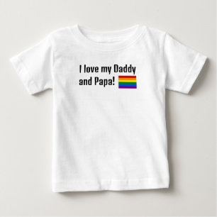 Jag kärlek min pappa och Pappa Pride Flagga Tee